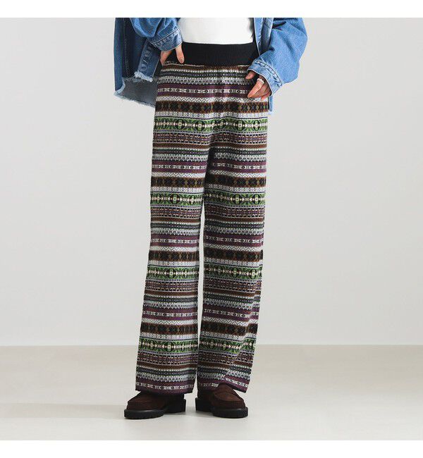 Demi-Luxe BEAMS 「INSCRIRE / フェアアイル ニットパンツ」|チノ|