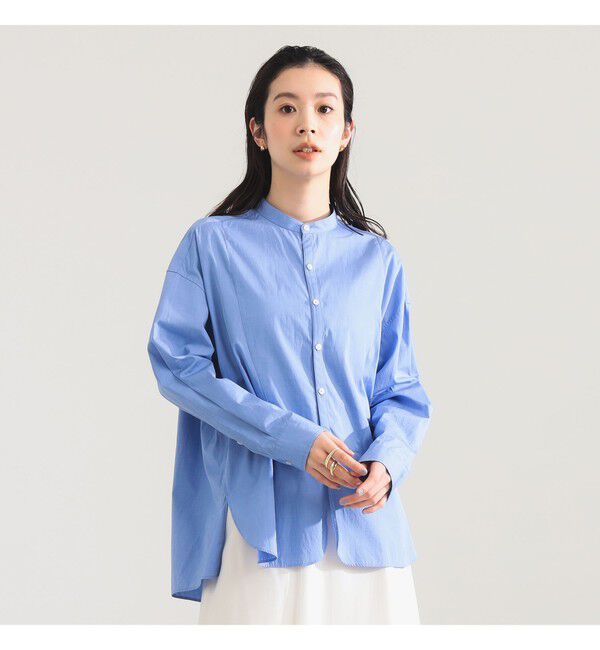 Demi-Luxe BEAMS 「TICCA / ノーカラー ビブヨーク シャツ」|シャツ・ブラウス|