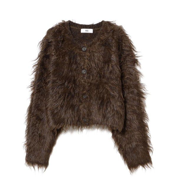 Ray BEAMS 「RBS / ミックスシャギー クルーネック カーディガン」|カーディガン|