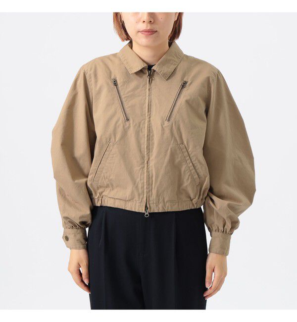 BEAMSBOY「maturely / コットン シルク ジッパー ブルゾン」|ブルゾン・スタジャン|