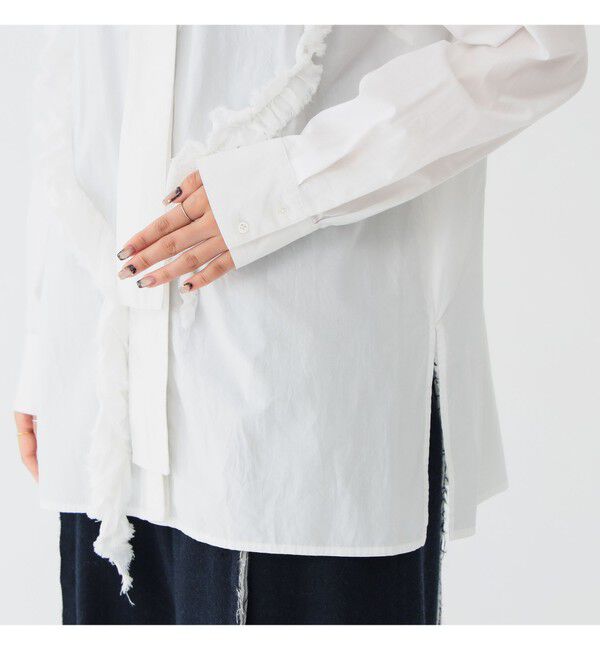 BEAMSBOY「maturely / オーガニック コットン ハート フリルシャツ」|シャツ・ブラウス|