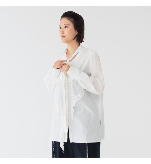 BEAMSBOY「maturely / オーガニック コットン ハート フリルシャツ」|シャツ・ブラウス|