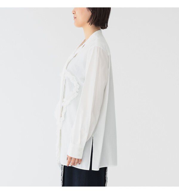 BEAMSBOY「maturely / オーガニック コットン ハート フリルシャツ」|シャツ・ブラウス|