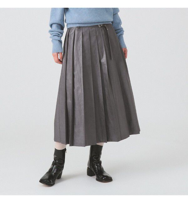 Ray BEAMS 「レザーライクプリーツ スカート」|スカート|