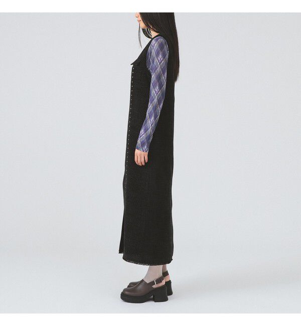 Ray BEAMS 「ツイード スタッズ ノースリーブ ワンピース」|ワンピース|