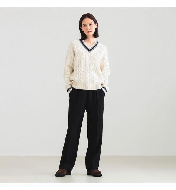 Demi-Luxe BEAMS 「【別注】SLOANE / 5ゲージ チルデン Vネック ロングスリーブ ニット」|ニット・セーター|