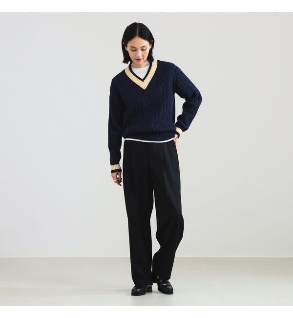 Demi-Luxe BEAMS 「【別注】SLOANE / 5ゲージ チルデン Vネック ロングスリーブ ニット」|ニット・セーター|