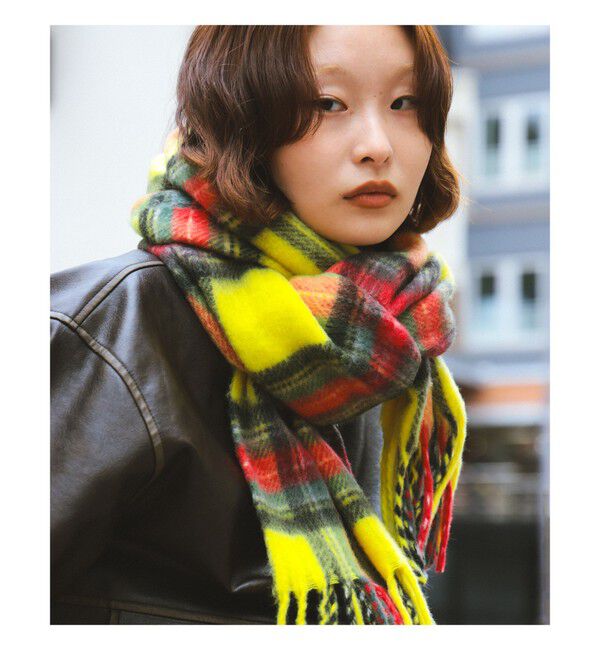 Ray BEAMS 「チェック マフラー」|マフラー|