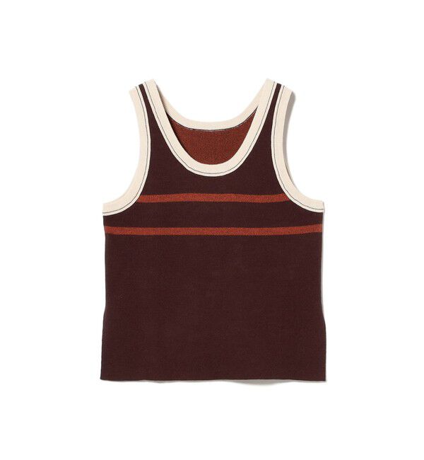 BEAMSBOY「12ゲージ ジャカード ライン タンク」|ベスト・ジレ|