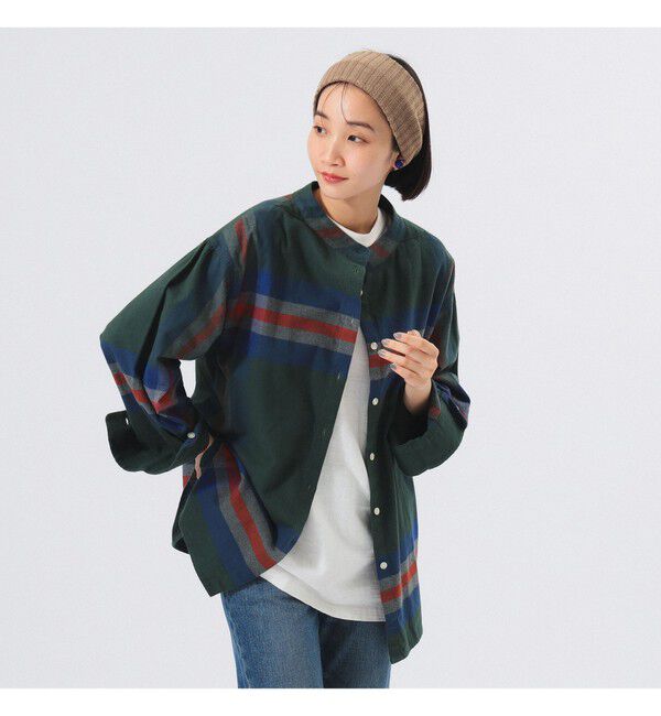 BEAMSBOY「ビッグ タータン バスク シャツ」|シャツ・ブラウス|D.GRN