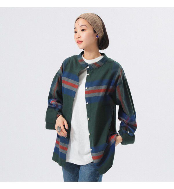 BEAMSBOY「ビッグ タータン バスク シャツ」|シャツ・ブラウス|