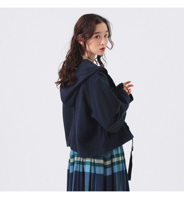 BEAMSBOY「コットン ミリタリー フード ジャケット」|ブルゾン・スタジャン|