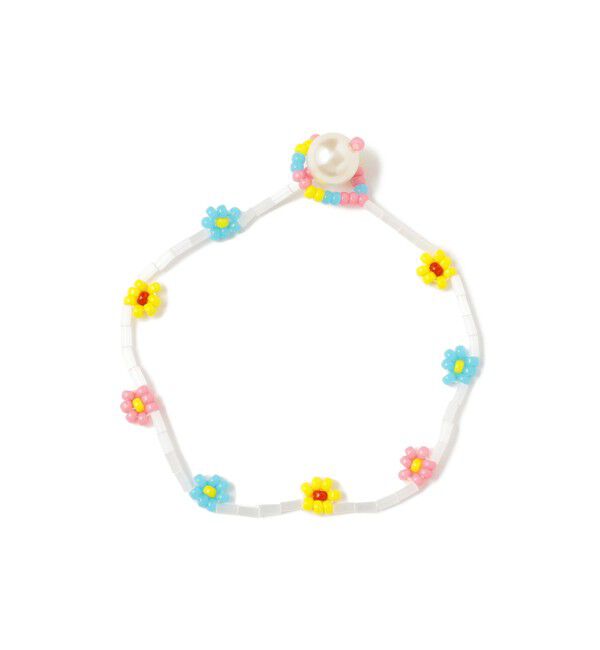 Ray BEAMS 「プチ フラワー ビーズ ブレスレット」|ブレスレット・バングル|WHITE/MULUTI