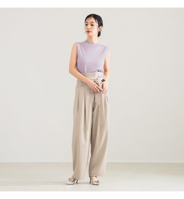 Demi-Luxe BEAMS 「シルク ノースリーブ トップス」|ニット・セーター|