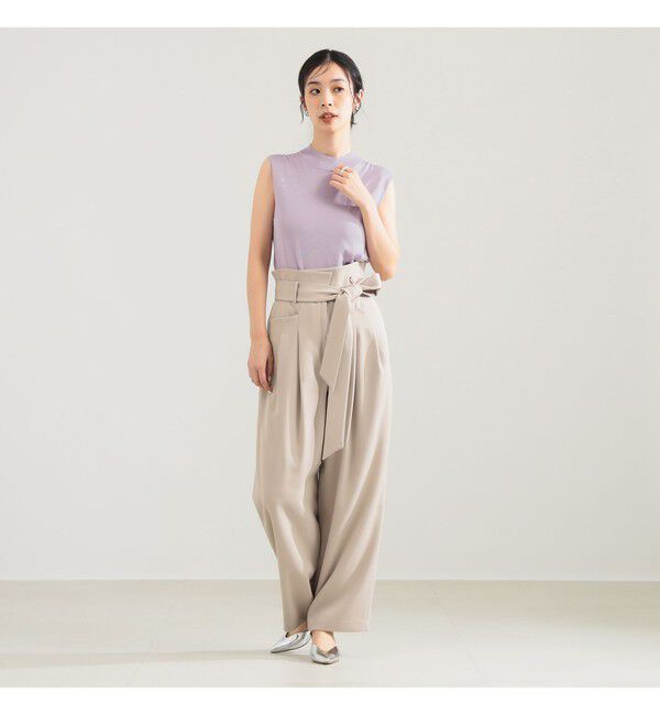 Demi-Luxe BEAMS 「シルク ノースリーブ トップス」|ニット・セーター|