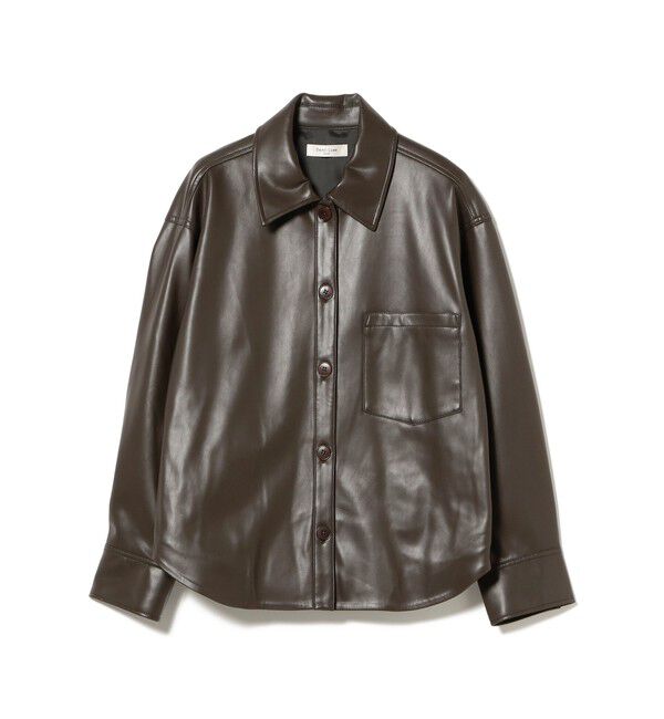 Demi-Luxe BEAMS 「フェイクレザー シャツジャケット」|ダッフルコート|