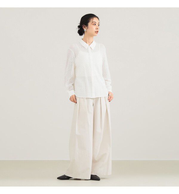 Demi-Luxe BEAMS 「比翼 レース シャツ」|シャツ・ブラウス|