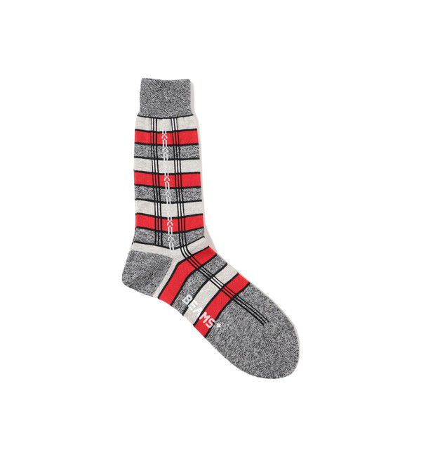 BEAMS PLUS「BEAMS PLUS / Stripe/Jacquard Socks」|ソックス|GREY
