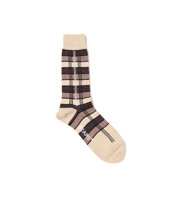 BEAMS PLUS「BEAMS PLUS / Stripe/Jacquard Socks」|ソックス|BEIGE