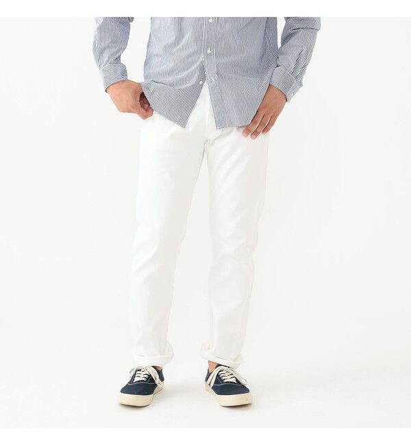BEAMS PLUS「5 ポケット テーパード ピケ パンツ」|チノ|