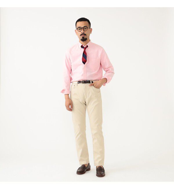 BEAMS PLUS「5 ポケット テーパード ピケ パンツ」|チノ|