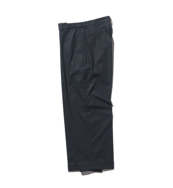 BEAMS PLUS「BEAMS PLUS / ハイデンシティ コットン ワイド アイビー トラウザーズ」|チノ|NAVY