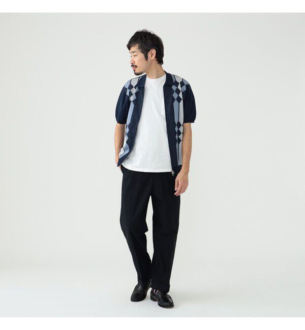 BEAMS PLUS「BEAMS PLUS / ハイデンシティ コットン ワイド アイビー トラウザーズ」|チノ|