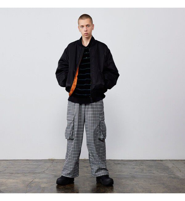 BEAMS「チェック カーゴ パンツ」|チノ|