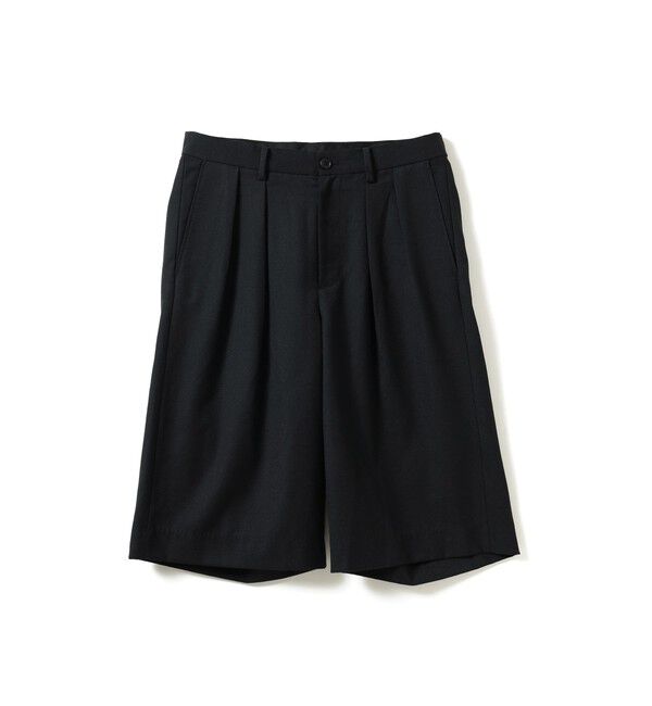 BEAMS「ワイドショート スラックス」|その他|BLACK