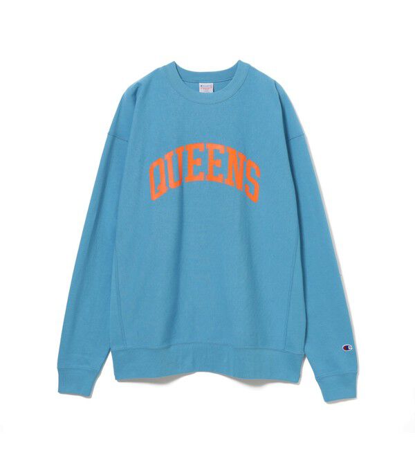 BEAMS「【別注】Champion / リバースウィーブ（R）シティ ロングスリーブTシャツ」|Tシャツ・カットソー|BLUE