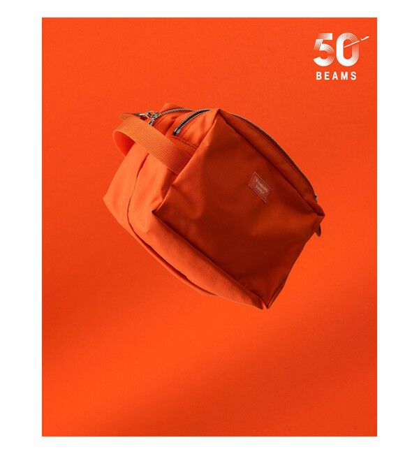 BEAMS「【別注】STANDARD SUPPLY / 2ルームスクエアポーチ M "BEAMS ORANGE"」|ポーチ|ORANGE