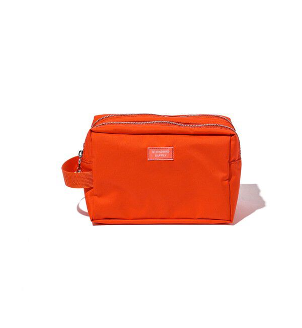 BEAMS「【別注】STANDARD SUPPLY / 2ルームスクエアポーチ M "BEAMS ORANGE"」|ポーチ|