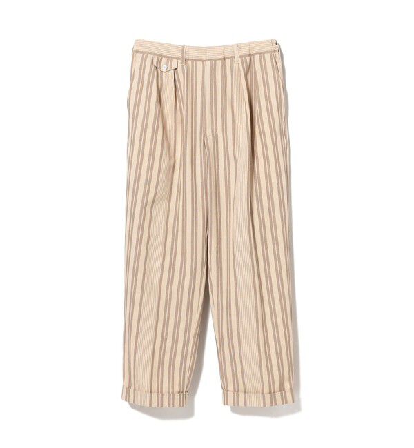 BEAMS PLUS「2 Pleats Relax Trousers Indian Oxford Stripe」|チノ|