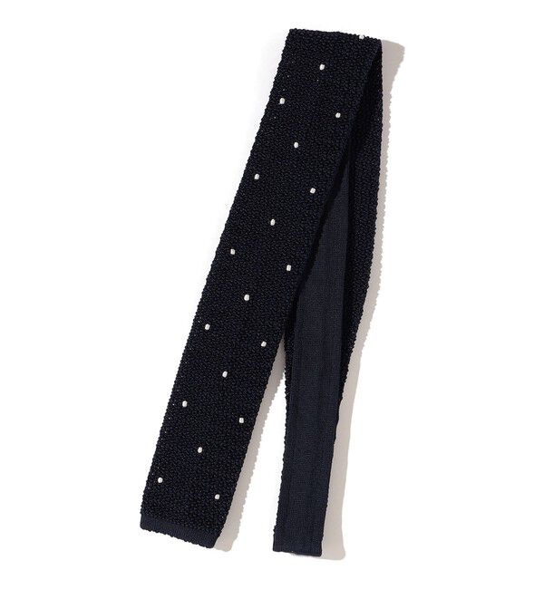 SHIPS「Southwick: ドット ニットタイ」|ネクタイ・蝶ネクタイ|ネイビー