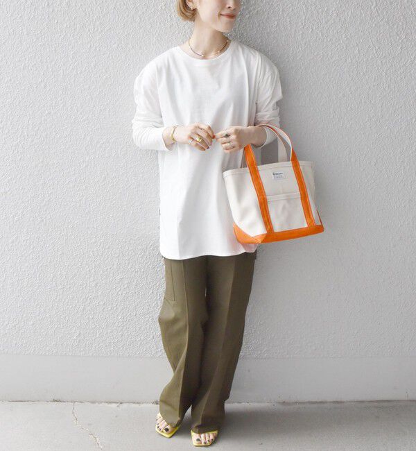 SHIPS any「SHIPS any:〈吸水速乾〉ラウンドヘム ロングスリーブ ワイド TEE」|Tシャツ・カットソー|