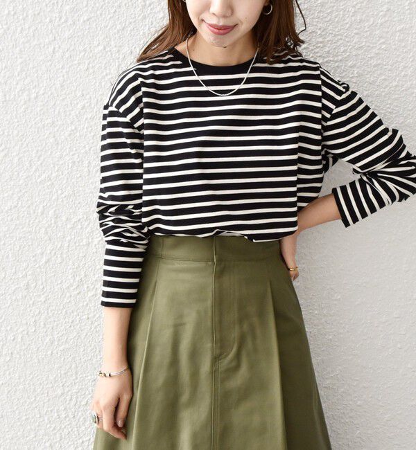 SHIPS any「SHIPS any:〈吸水速乾〉ラウンドヘム ロングスリーブ ワイド TEE」|Tシャツ・カットソー|その他