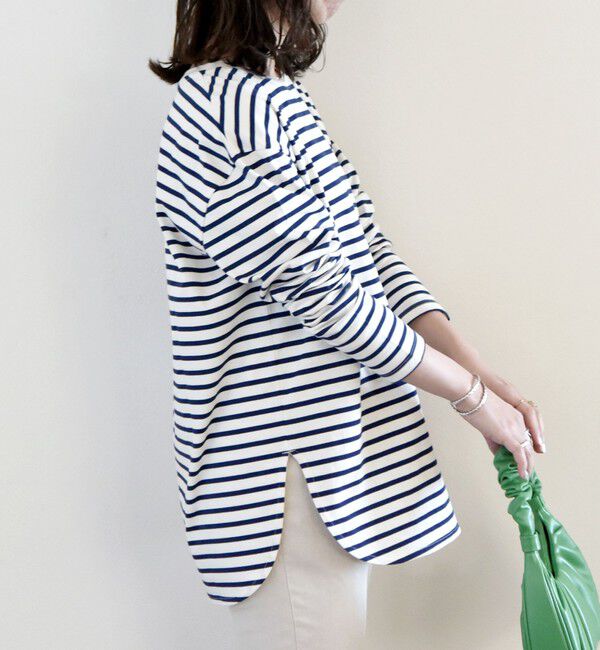 SHIPS any「SHIPS any:〈吸水速乾〉ラウンドヘム ロングスリーブ ワイド TEE」|Tシャツ・カットソー|