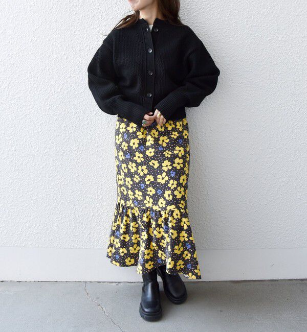 SHIPS any「SHIPS any: パターン コンパクト ショート ニット カーディガン」|カーディガン|