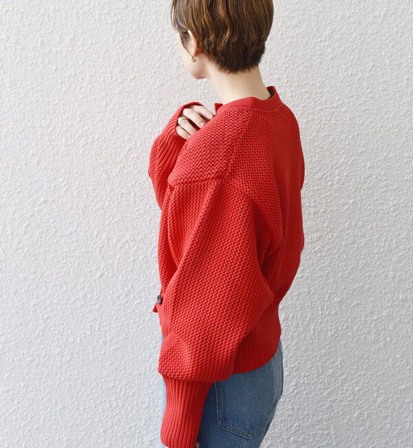 SHIPS any「SHIPS any: パターン コンパクト ショート ニット カーディガン」|カーディガン|