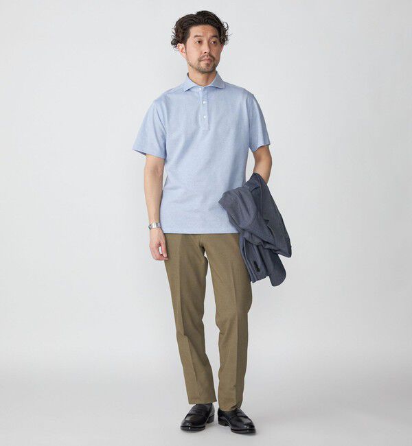 SHIPS「SHIPS: 〈ウエスト調整可能〉 ジャージ ドビー パンツ」|チノ|