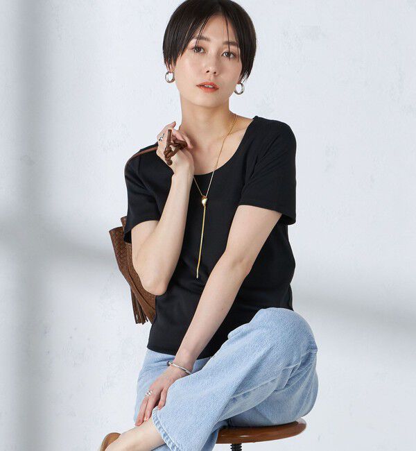 SHIPS for women「〈手洗い可能〉綿 SORONA クルーネック TEE◇」|Tシャツ・カットソー|