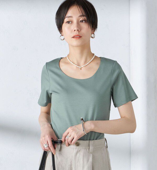 SHIPS for women「〈手洗い可能〉綿 SORONA クルーネック TEE◇」|Tシャツ・カットソー|