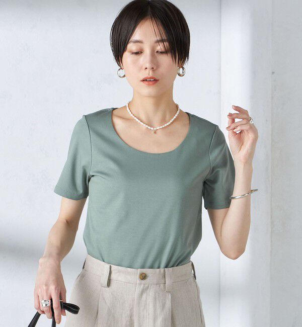 SHIPS for women「〈手洗い可能〉綿 SORONA クルーネック TEE◇」|Tシャツ・カットソー|