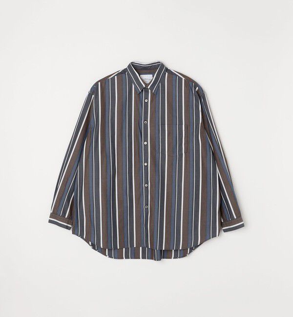 SHIPS any「SHIPS any: オーバーサイズ レギュラーカラー チェック／ストライプ 長袖 シャツ◇」|シャツ・ブラウス|