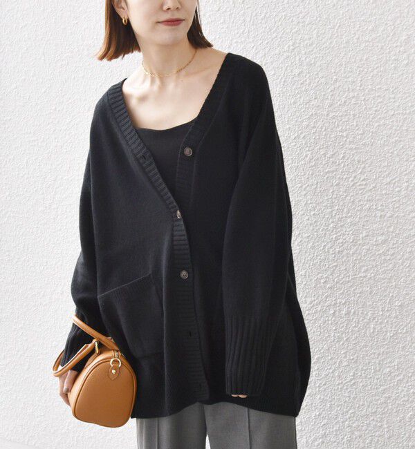 SHIPS any「SHIPS any: AQUA カシミヤ ミックス Vネック ニット カーディガン」|カーディガン|