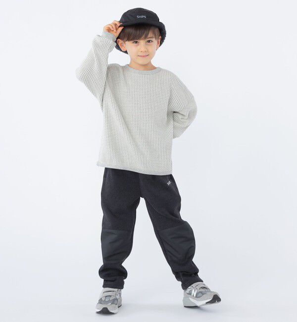 SHIPS KIDS「SHIPS KIDS:100～130cm / ポコポコ ワッフル 長袖 カットソー」|Tシャツ・カットソー|