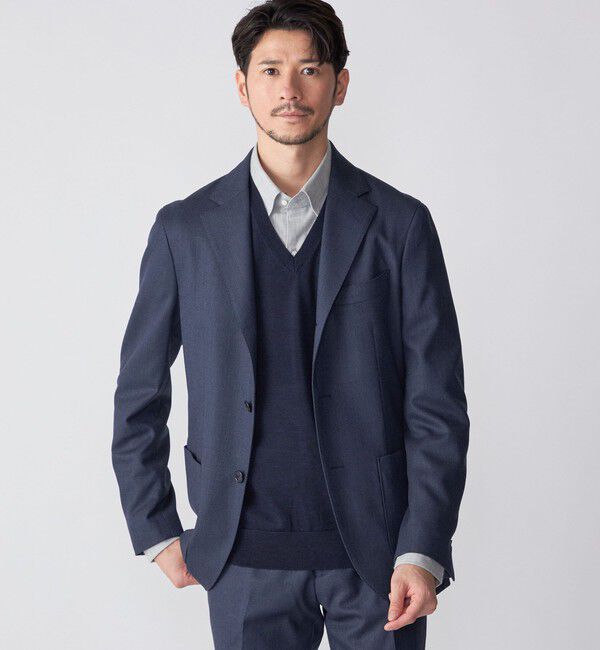 SHIPS「SHIPS:〈セットアップ対応/手洗い可能〉 バーズアイ ジャケット」|テーラードジャケット|