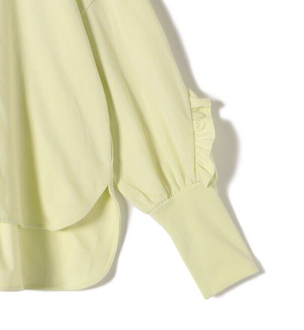 SHIPS for women「〈洗濯機可能〉ロング リブ スリーブ フリル カットソー」|Tシャツ・カットソー|