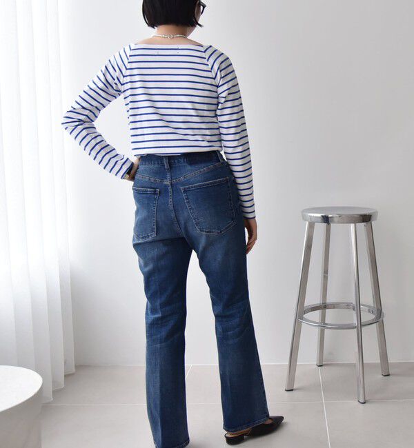 quaranciel「quaranciel:〈洗濯機可能〉セミフレア デニム パンツ」|デニム|