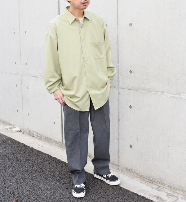 SHIPS any「SHIPS any: 〈洗濯機可能〉ウールライク ノープリーツ ワイド ストレート パンツ◇」|スラックス|